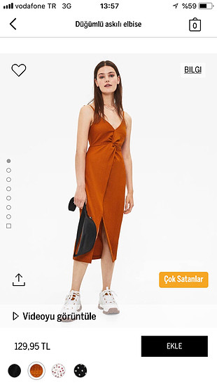 Bershka Hardal elbise