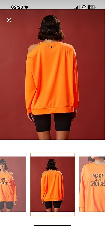 Koton Koton oversize neon turuncu üst