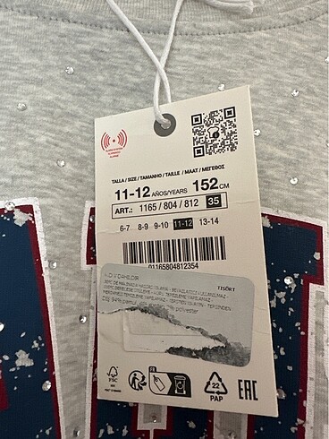 Zara Zara taşlı uzunlu kollu tshirt Paris
