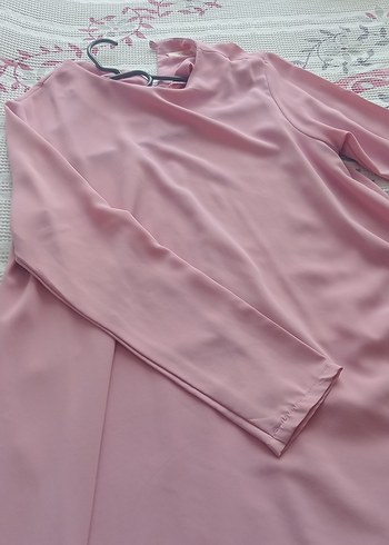 Pembe Uzun Kollu Kadın Tunik - Görsel 3