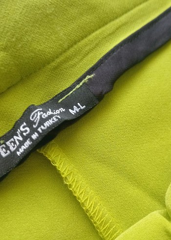 s Beden Yeşil Beli Kuşaklı Kadın Kumaş Pantolon