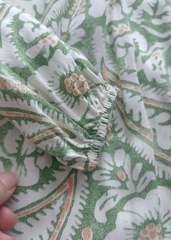 Yeşil Bohem Uzun Kollu Uzun Elbise - Görsel 4