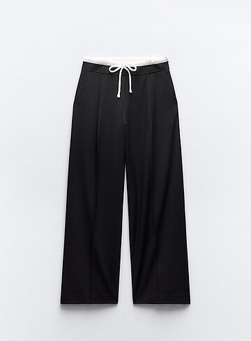 Zara beli saten detaylı pantolon