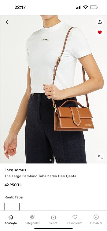 Jacquemus Jacquemus orijinal taba çanta