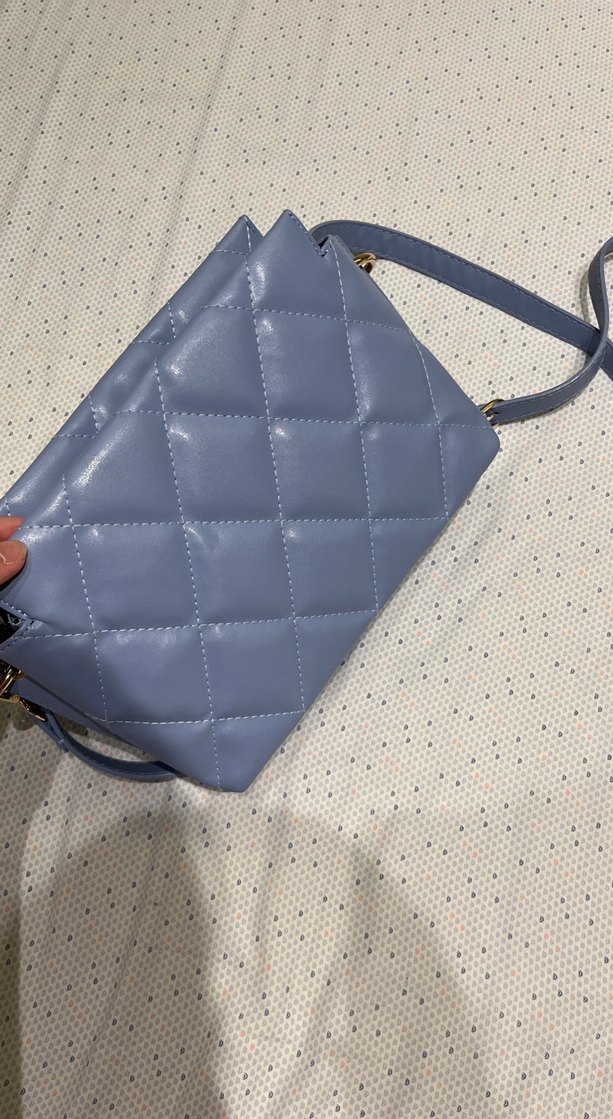 Zincir Detaylı Mavi Kadın Çanta - Görsel 3