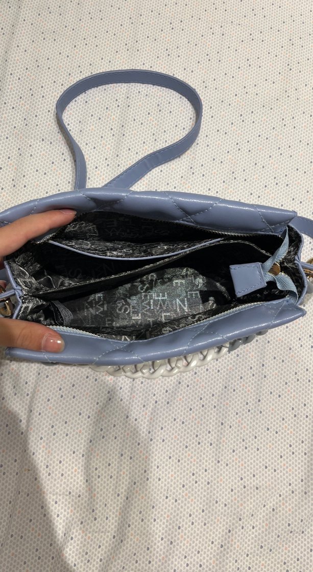 Zincir Detaylı Mavi Kadın Çanta - Görsel 2