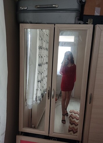 xs Beden kırmızı Renk Elbise