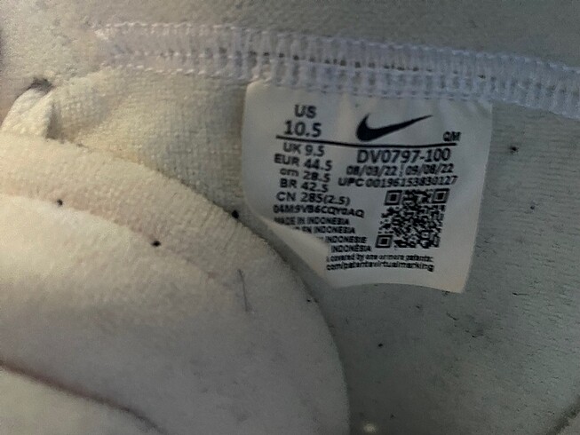 44 Beden beyaz Renk Nike blazer erkek sneaker krem