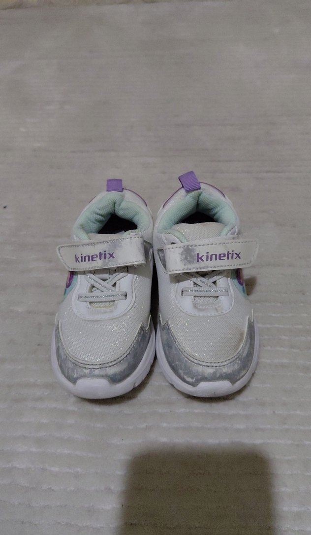 Kız Çocuk Mor Gri Cırt Cırtlı Spor Ayakkabı 24 Numara - Görsel 3