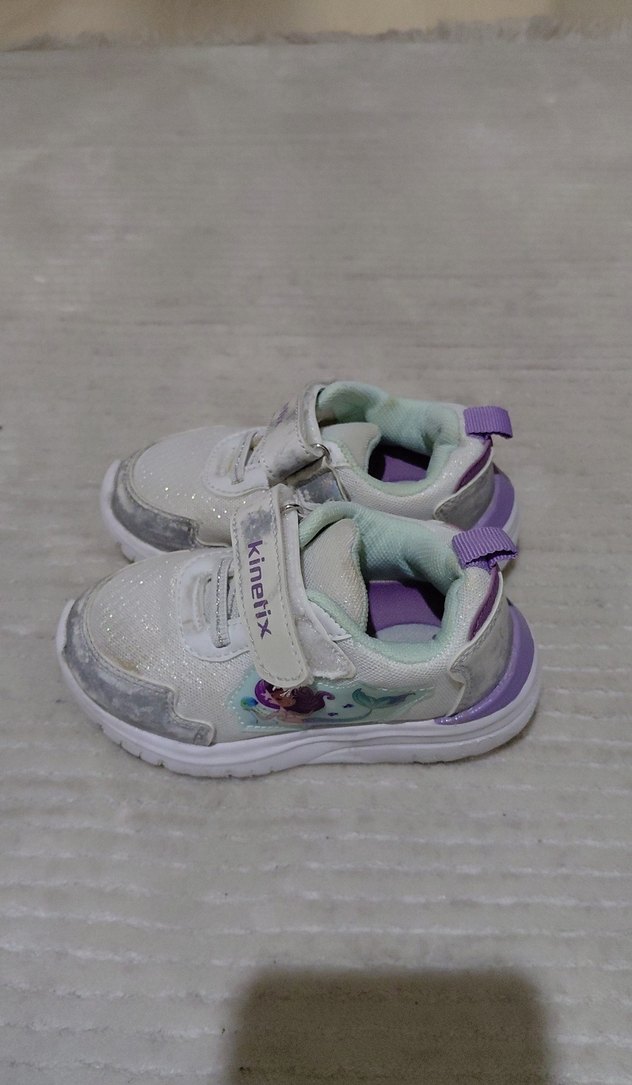Kız Çocuk Mor Gri Cırt Cırtlı Spor Ayakkabı 24 Numara - Görsel 4