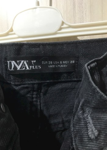 Kadın Siyah Bol Kesim Kot Pantolon - Görsel 2