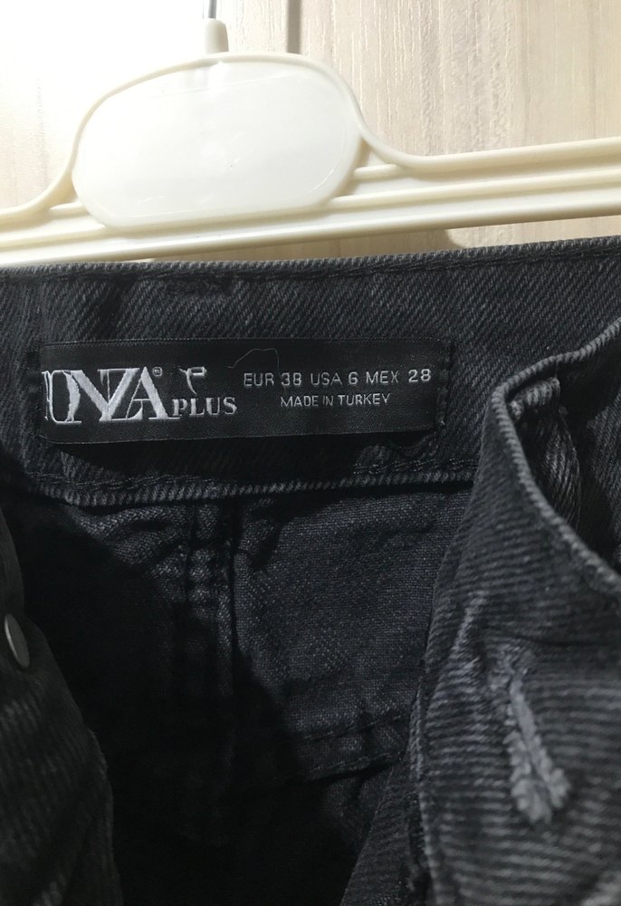 Kadın Siyah Bol Kesim Kot Pantolon - Görsel 2