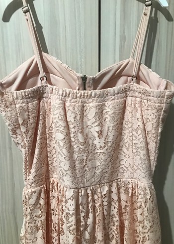 Pudra Dantelli Abiye Elbise - Görsel 3