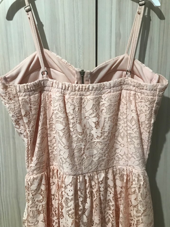 Pudra Dantelli Abiye Elbise - Görsel 3