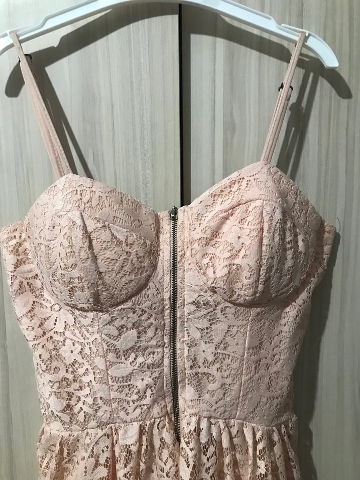 Pudra Dantelli Abiye Elbise - Görsel 2