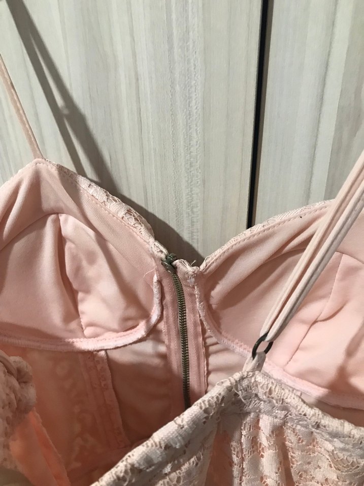 Pudra Dantelli Abiye Elbise - Görsel 4