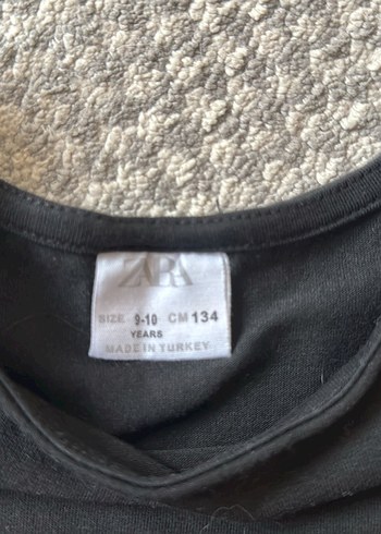 Zara Dantelli Siyah Kız Bebek Kısa Kollu Body