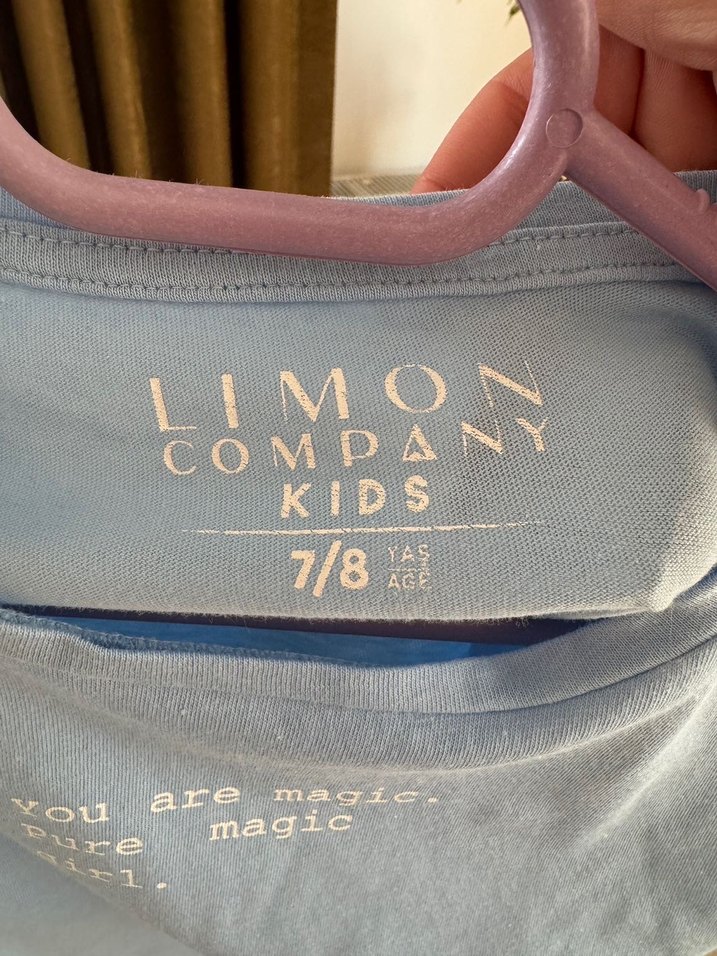 Mavi Kız Çocuk Kısa Kollu Baskılı Tişört - Görsel 3