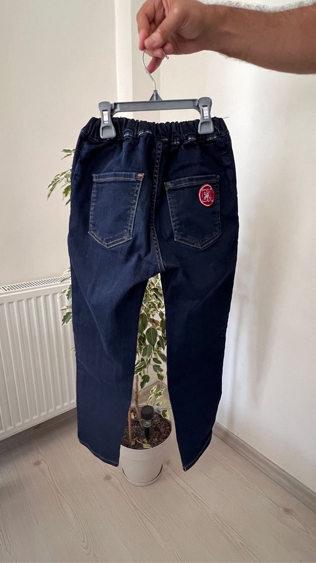 Erkek Çocuk Koyu Mavi Bol Kesim Kot Pantolon Bahçeşehir koleji - Görsel 4