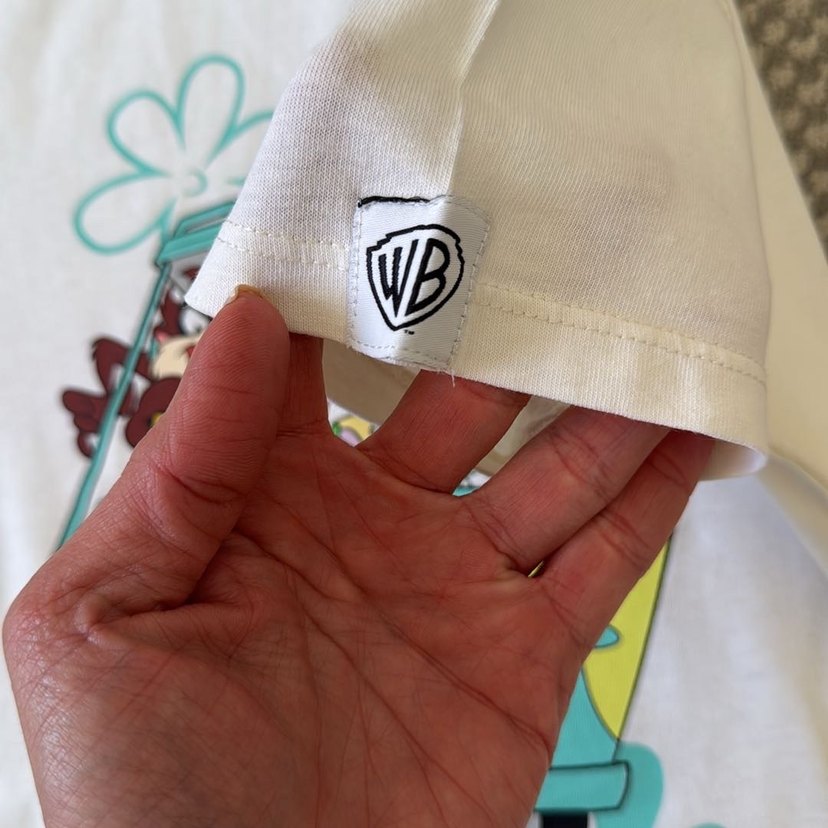 Baskılı Beyaz Kız Tişörtü, Kısa Kollu, Pamuk - Görsel 4