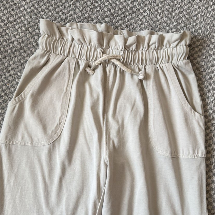 Kadın Gri Pamuklu Rahat Kesim Kumaş Pantolon - Görsel 3