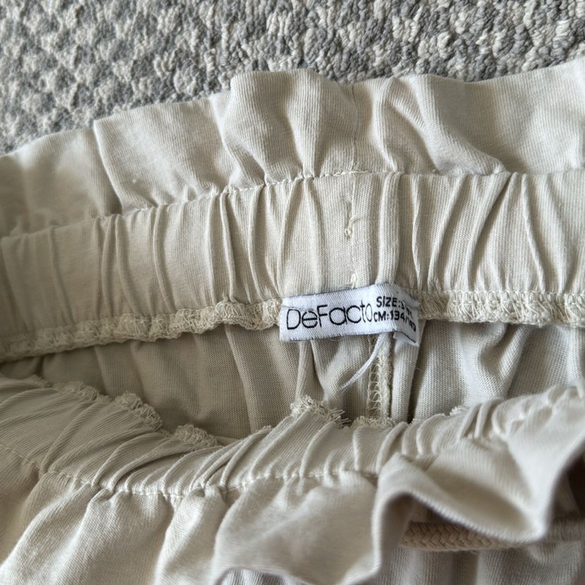 Kadın Gri Pamuklu Rahat Kesim Kumaş Pantolon - Görsel 4