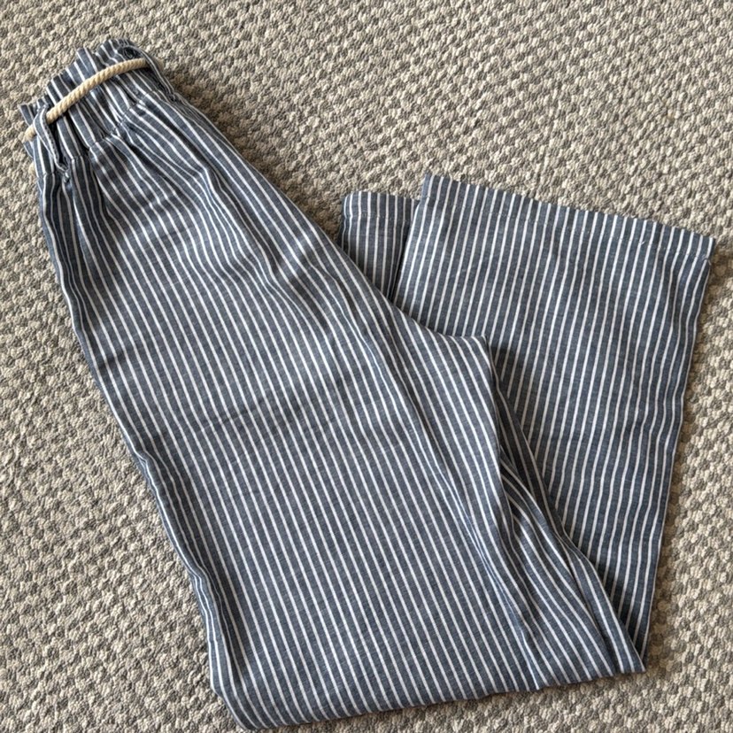 Gri Çizgili Pilili Midi Kot Pantolon lcw - Görsel 4