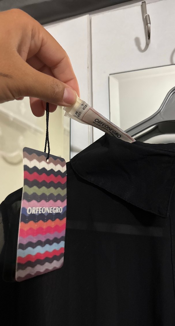 Siyah Transparan Kısa Kollu Gömlek - Görsel 3