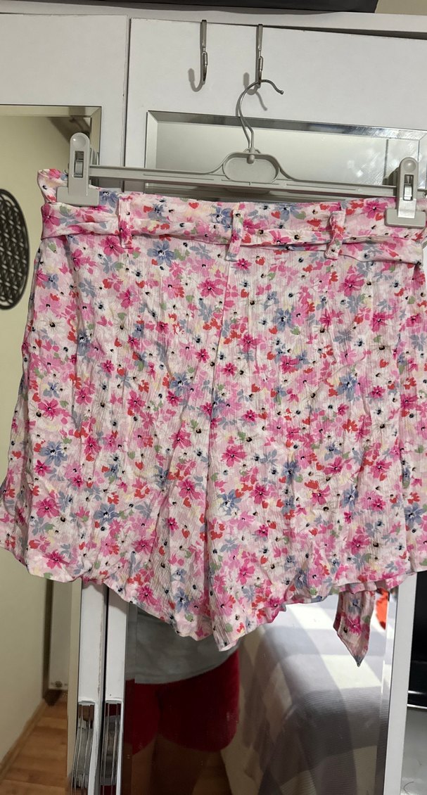 Fermuarlı Pembe Mini Etek - Görsel 4