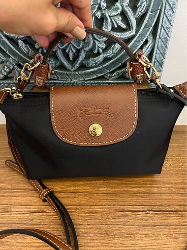 Longchamp LONGCHAMP MİNİ POUCH SİYAH ORJİNAL