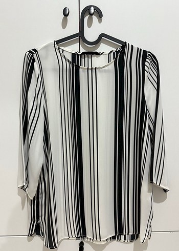 Çizgili Kadın Bluz - Görsel 2