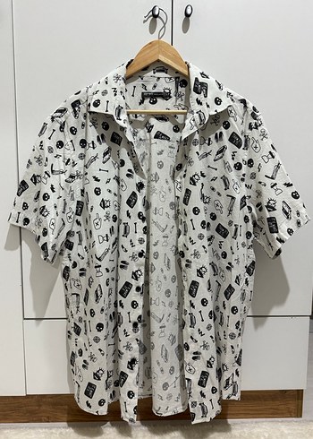 Desenli Pamuklu Erkek Kısa Kollu Gömlek - Görsel 4