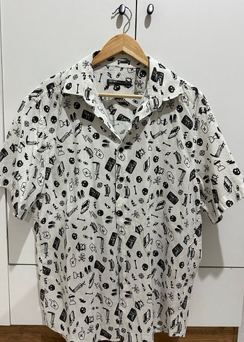 Desenli Pamuklu Erkek Kısa Kollu Gömlek - Görsel 3