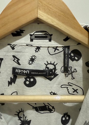 Desenli Pamuklu Erkek Kısa Kollu Gömlek - Görsel 5