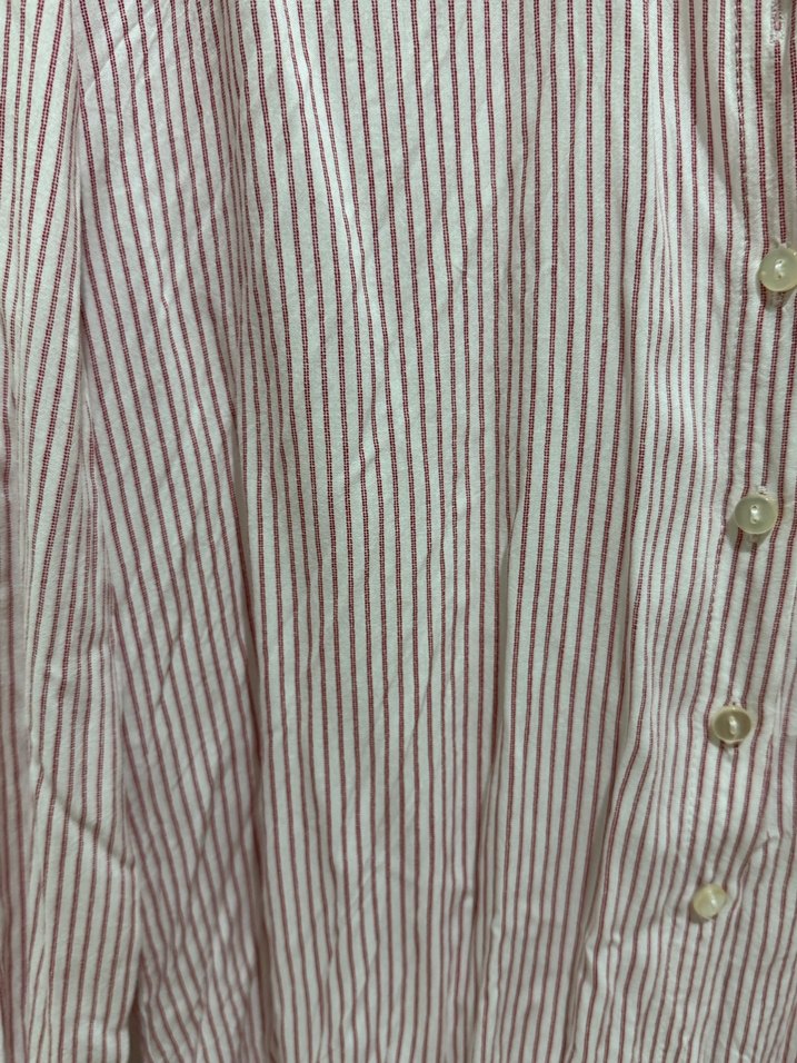 Pembe Çizgili Kadın Gömlek - Görsel 3
