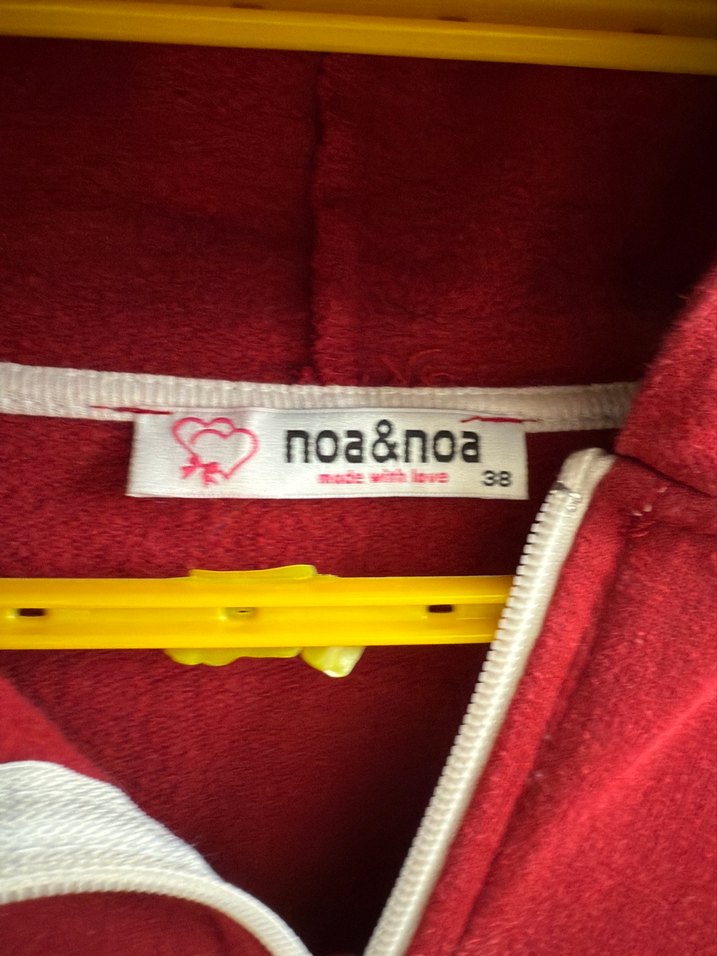 Kırmızı Fermuarlı Kapüşonlu Kadın Ceket - Görsel 2