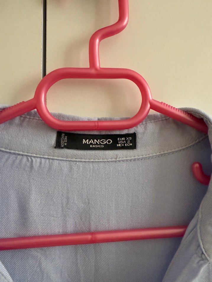 Mavi Düğmeli Uzun Kollu Gömlek - Görsel 2