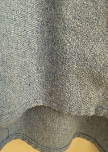 Düğmeli Gömlek Kadın Mavi - Görsel 2