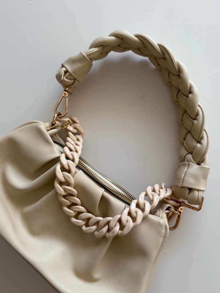 Lutvelizade krem çanta - Görsel 3