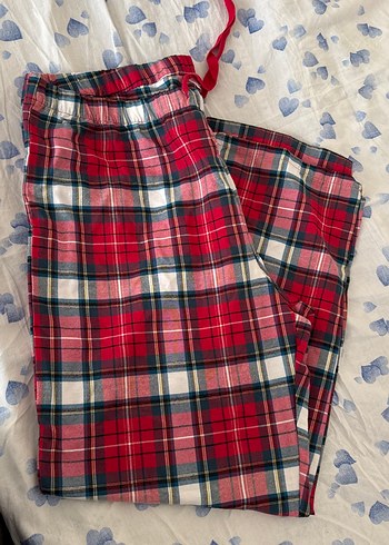 Kırmızı Ekose Desenli Rahat Erkek Pijama Altı