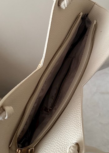  Beden camel Renk Bej Dantel Detaylı Minimalist Kadın Çanta