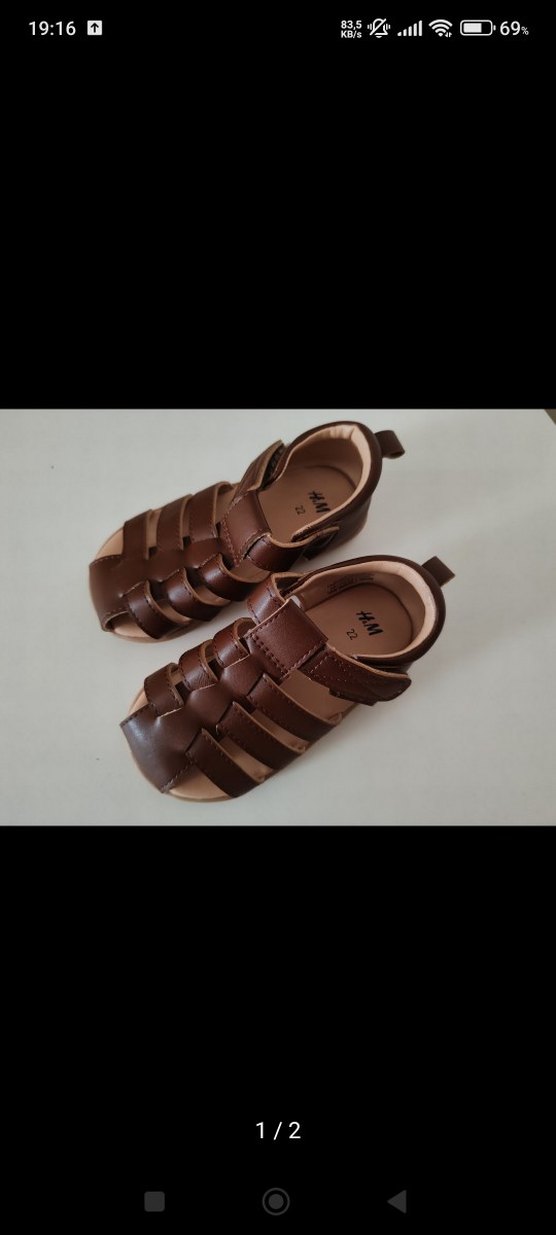 Kahverengi Deri Erkek Çocuk Sandalet - Görsel 2