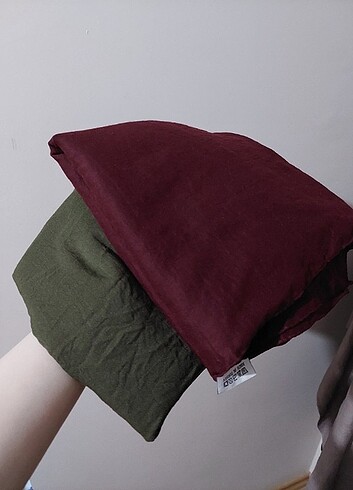 Valor pamuk kraş şal Haki valorscarf - Görsel 4