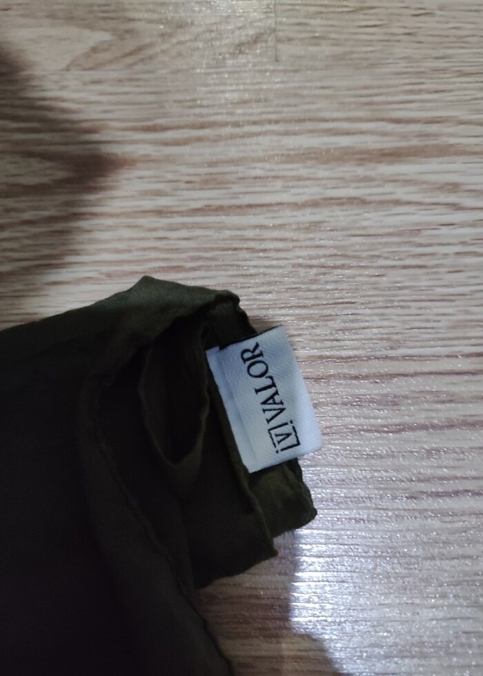 Valor pamuk kraş şal Haki valorscarf - Görsel 3