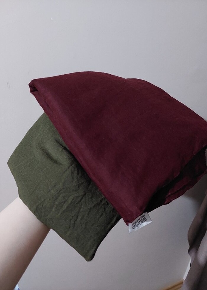 Valor pamuk kraş şal Haki valorscarf - Görsel 4