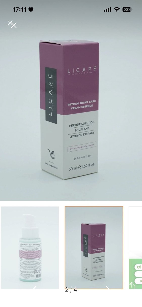 Licape Retinol Gece Bakım Kremi 50 ml - Görsel 2