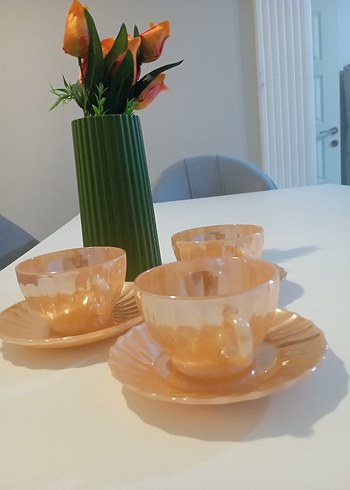 Pastel Bej Fincan ve Tabak Seti - Görsel 3