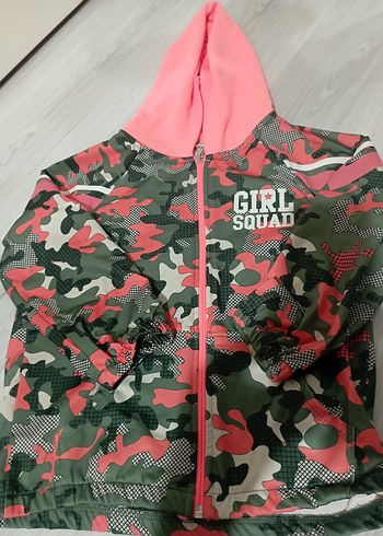 Kız Çocuk Pembe Kamuflaj Kapüşonlu Sweetheart - Görsel 6