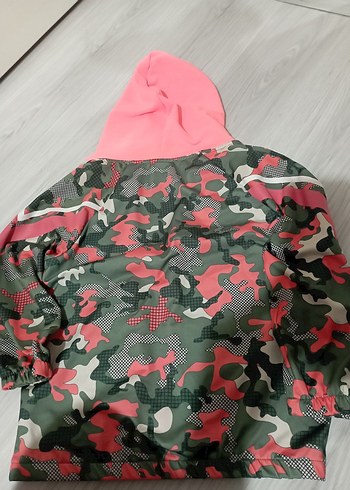 Kız Çocuk Pembe Kamuflaj Kapüşonlu Sweetheart - Görsel 2