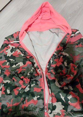 Kız Çocuk Pembe Kamuflaj Kapüşonlu Sweetheart - Görsel 5